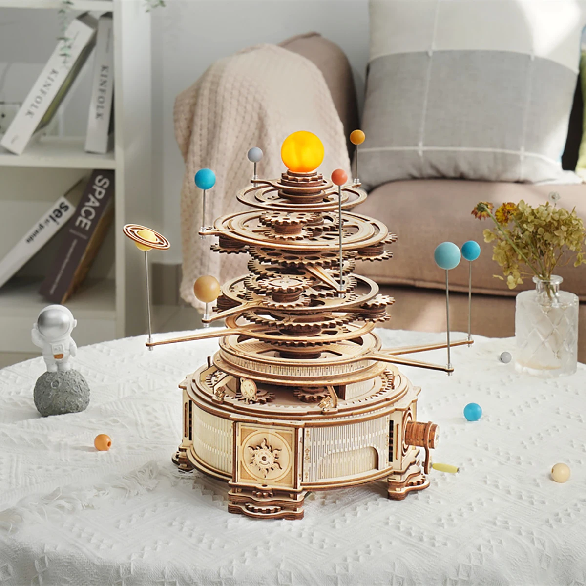 Robotime – puzzle mécanique rotatif en bois 3D, kit de blocs de construction, modèle, jouet cadeau pour adolescents et adultes, 316 pièces, ST001