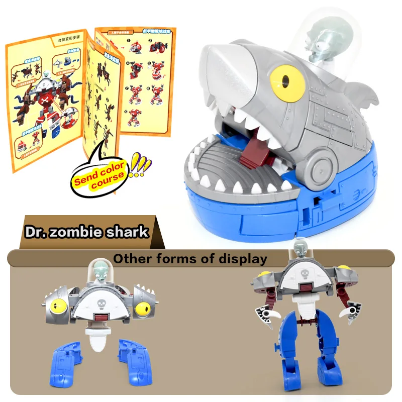 Jouets de déformation d'assemblage 3 en 1 pour garçons, poupée Robot BOSS PVZ plante contre. Figurine éducative Zombie en PVC, modèle cadeau pour enfant