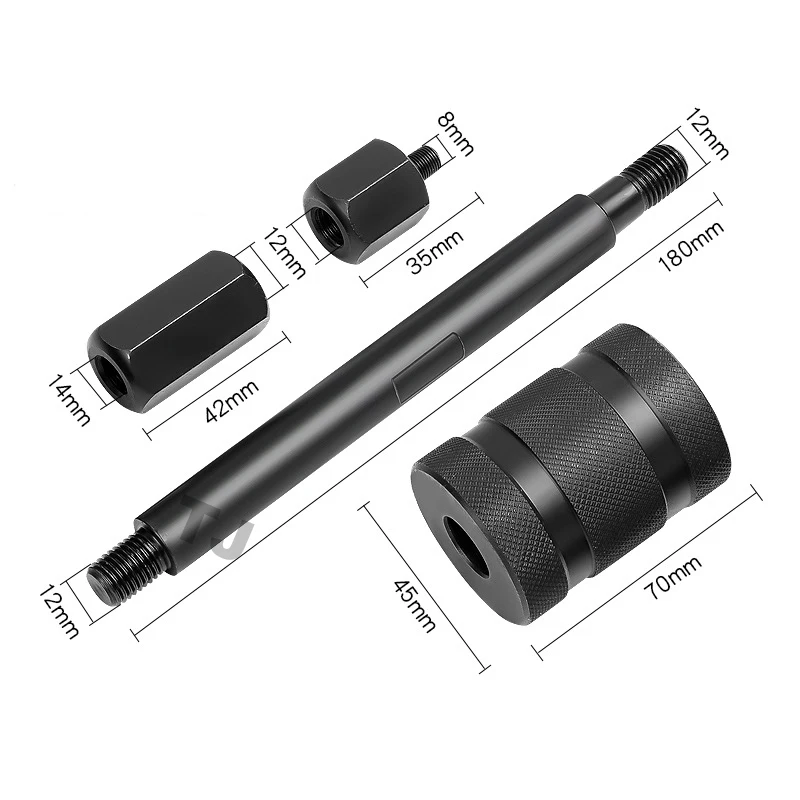 Extracteur outil d'installation outils d'extraction d'injecteur Diesel accessoire de retrait d'injecteur de carburant avec étui rigide injecteur M8 M12 M14