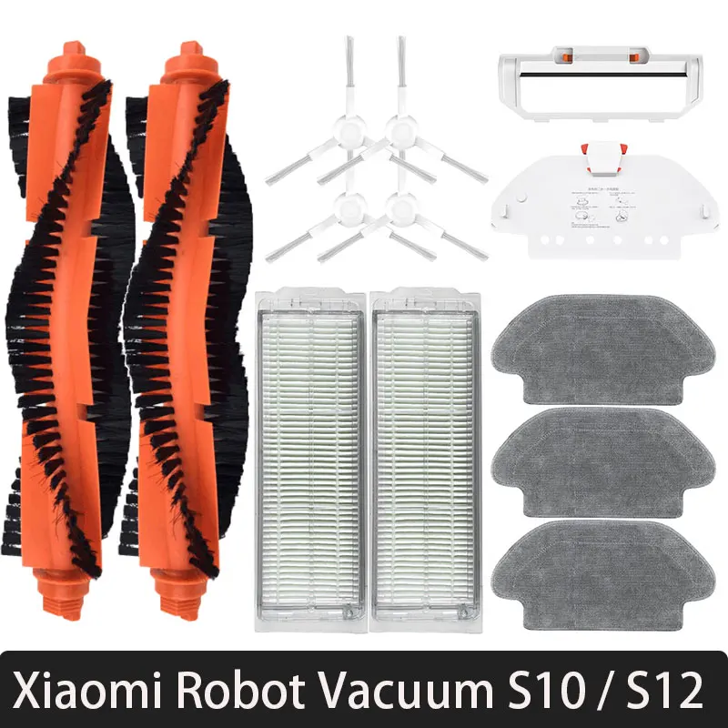 Pour Xiaomi Robot aspirateur S10 S12 T12 B106GL/vadrouille 2S XMSTJQR2S/3C B106CN pièces accessoires brosse latérale principale filtre vadrouille