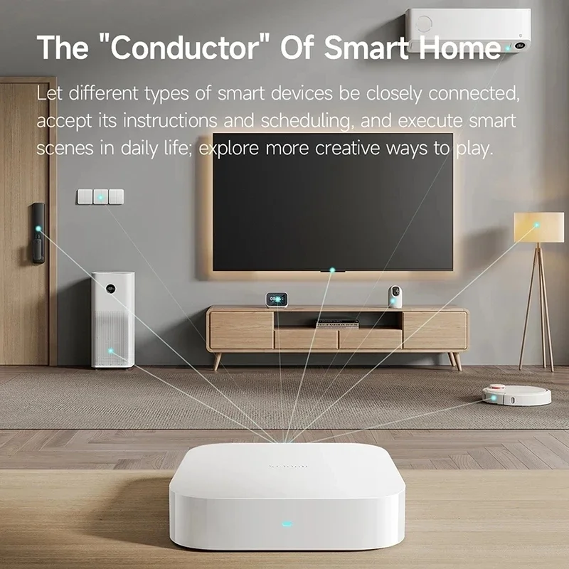 Xiaomi – Hub de maison intelligente 2 Zigbee 3.0, passerelle intelligente Wifi 5/2.4GHz, maille Bluetooth, double bande, télécommande Wi-Fi, application Mi Home