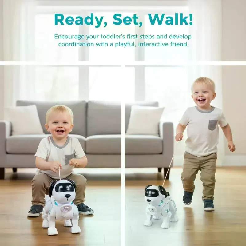 Robot chien électronique sensible au toucher, intelligent, qui marche, danse et fait des cascades, jouet pour garçons et filles, pour jouer en intérieur