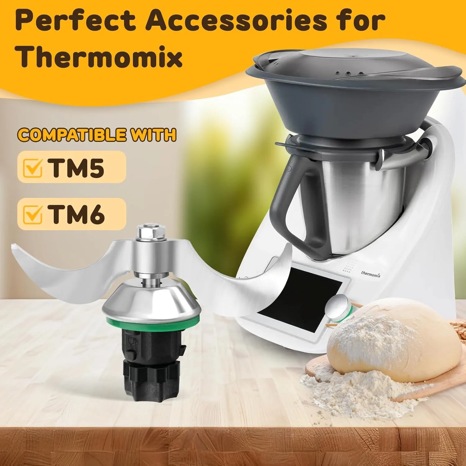 Couteau à mélanger universel pour Vorwerk Thermomix TM5 & TM6 – Lame pour pâte