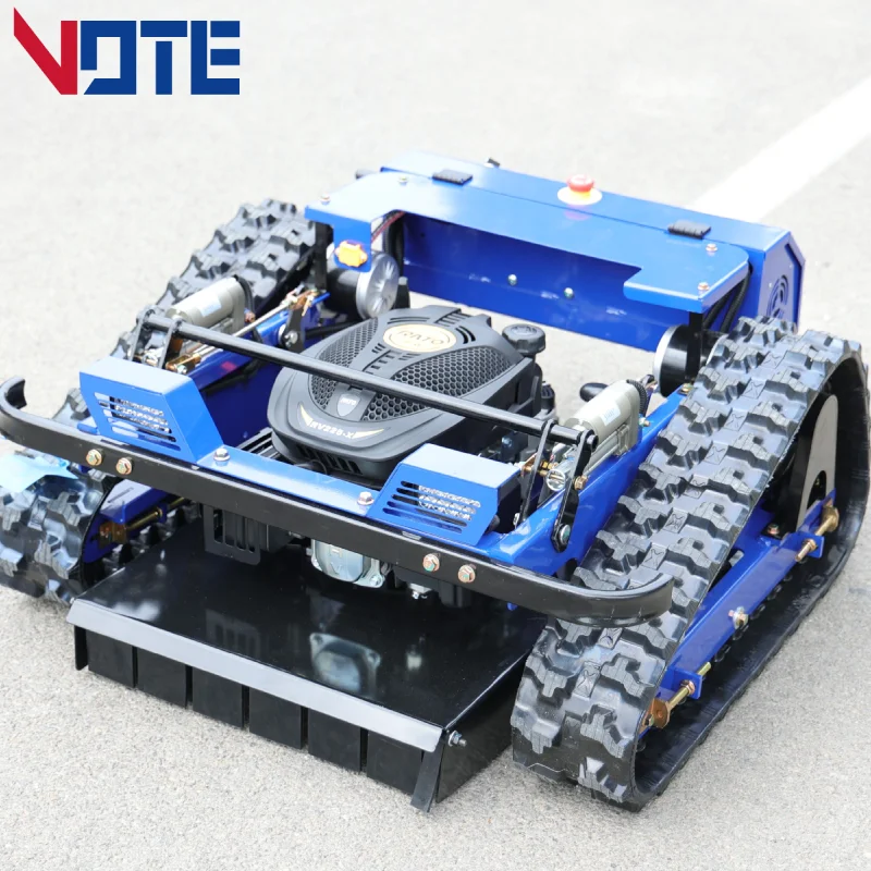 Tondeuses à gazon robotisées RC, débroussailleuses, tondeuses à chenilles, conformes CE et Euro 5, adaptées à la tonte des jardins et des fermes en pente