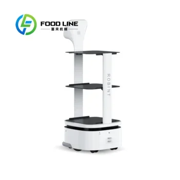 Robot de livraison commercial intelligent avec écran LED, auto-rechargeable, évitement d'obstacles, pour service en chambre de café et d'hôtel, personnalisable