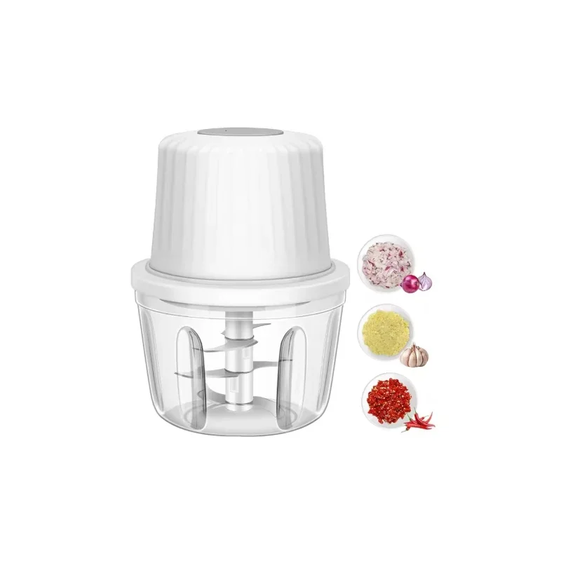 Hachoir à ail électrique portable 400ML avec 6 lames - Mini