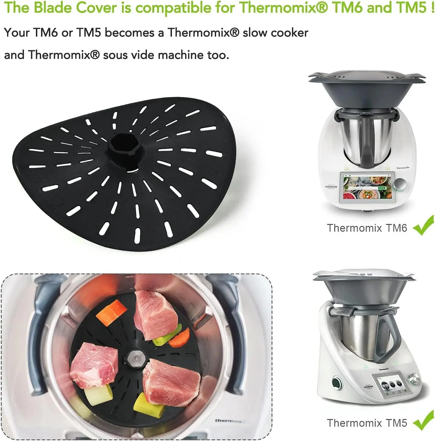Couvercle de protection de classe alimentaire pour Machine de cuisson Thermomix Bimby TM5 TM6 TM31