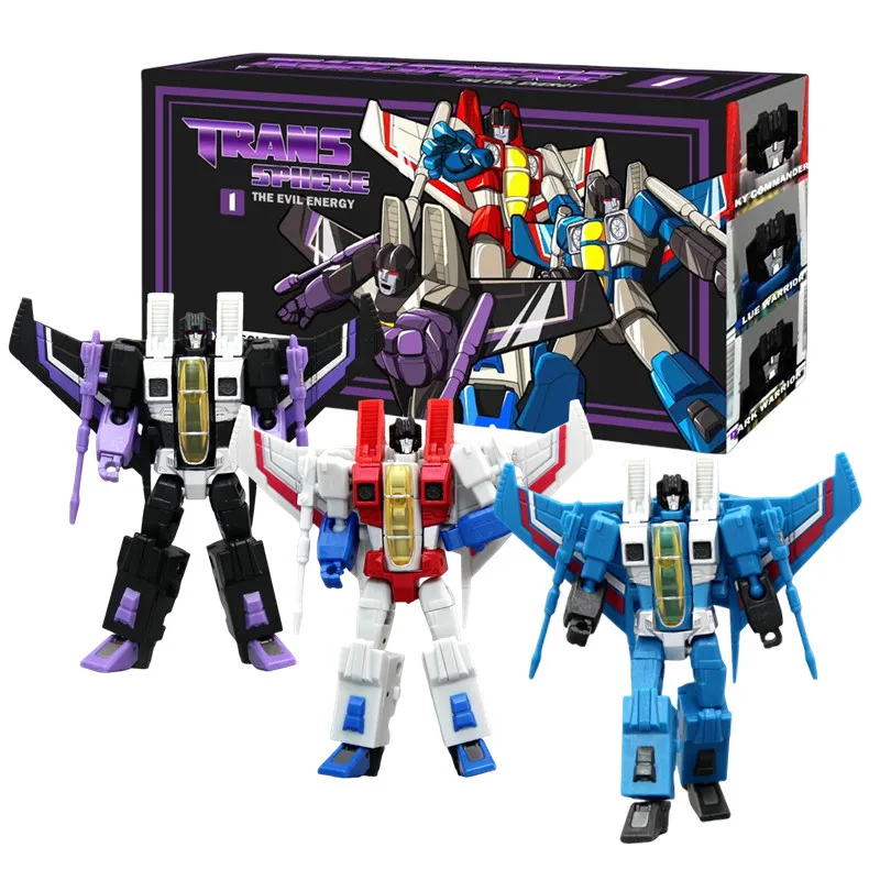 Robot de transformation G1 Three-Pronged Squad Thrust Dirge Ramjet Seekers Starscream Skywarp Thundercracker Action Figure Robot