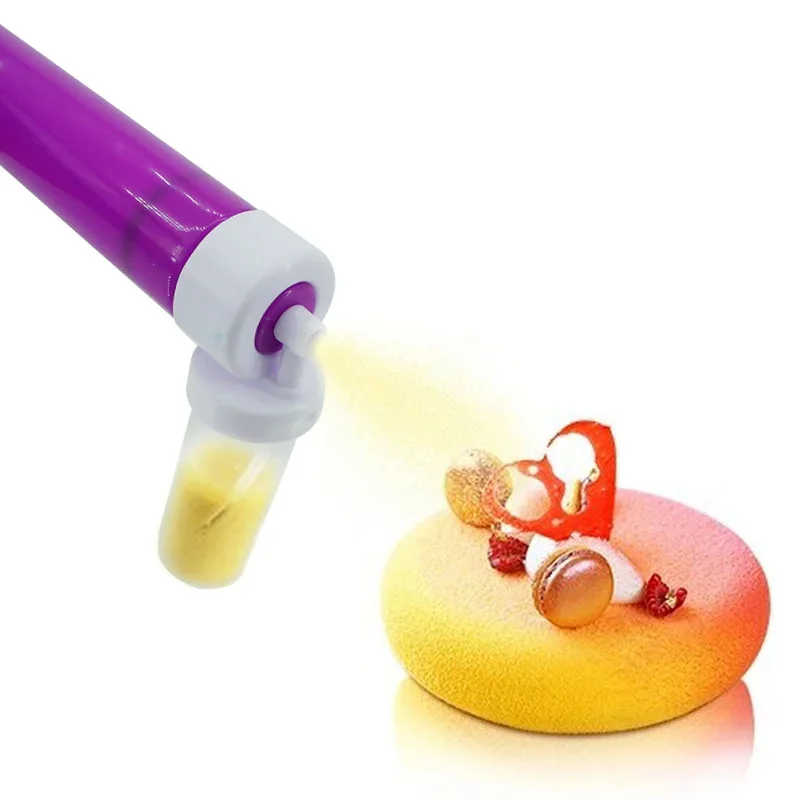 4 couleurs manuel pâtisserie aérographe pistolet gâteau pulvérisateur