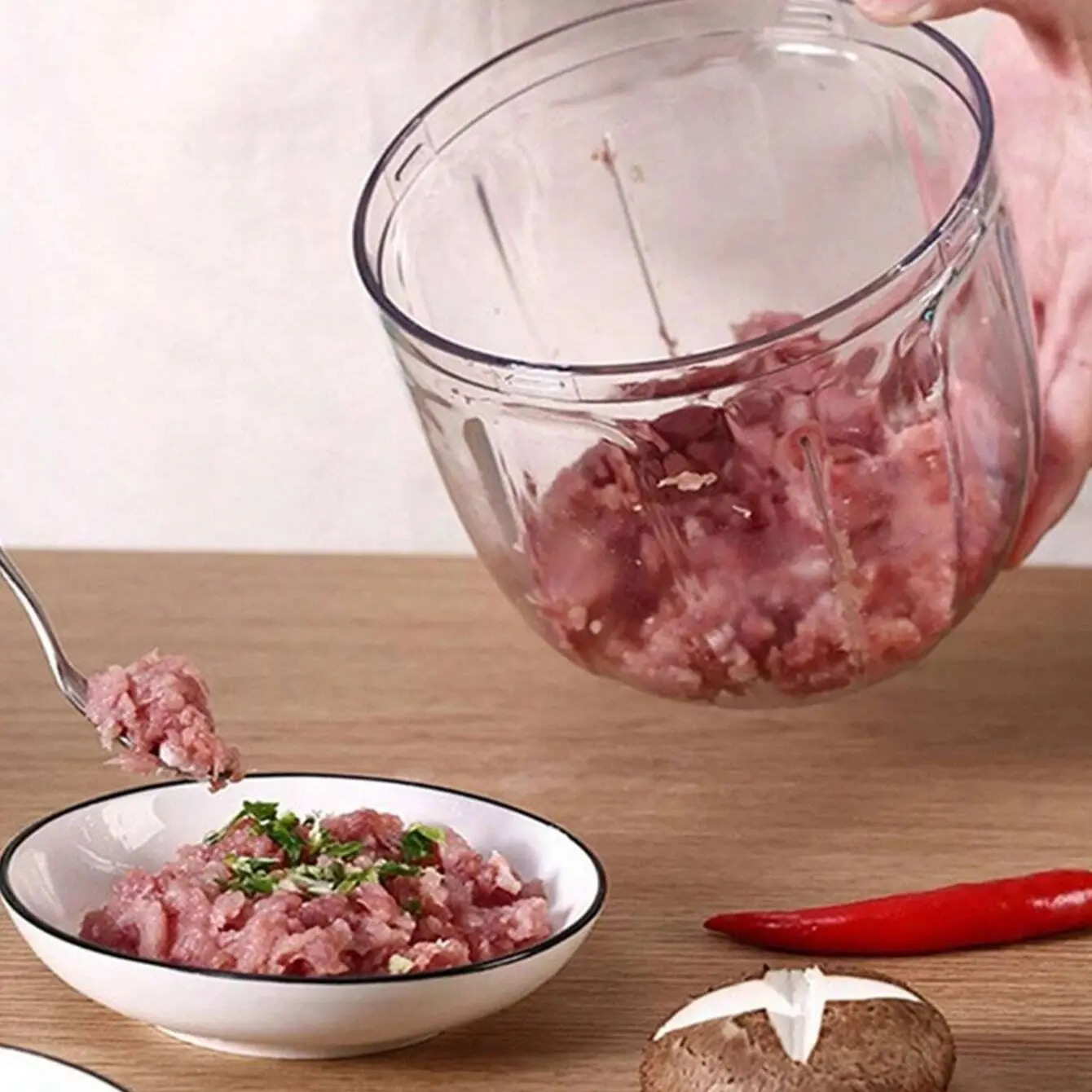Hachoir manuel multifonctionnel pour viande