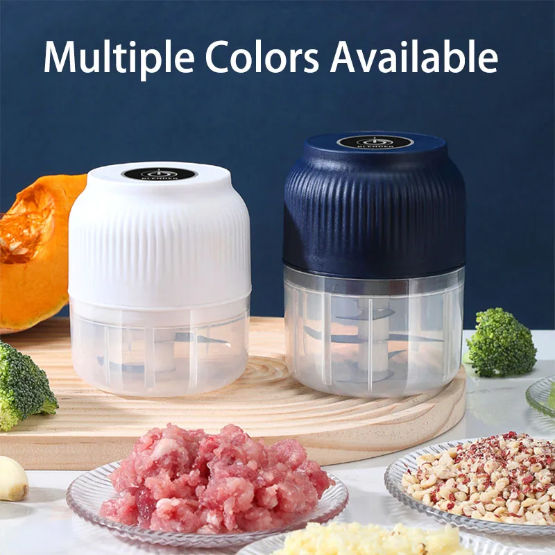 250ml Mini hachoir à légumes électrique sans fil USB Rechargeable broyeur d'ail