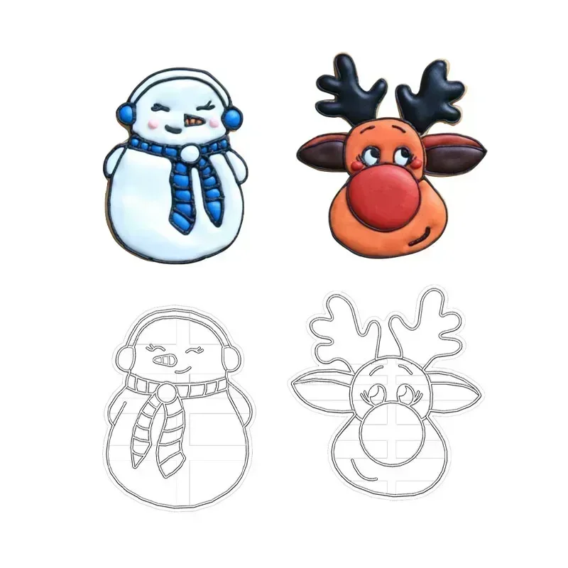 Nouveaux emporte-pièces de noël bonhomme de neige en forme de renne thème