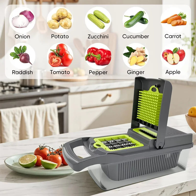 Ensemble de 16 pièces pour hacher les légumes