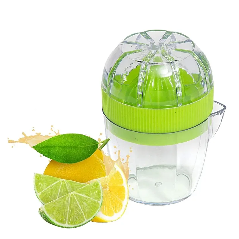 Presse-citron manuel en plastique avec couvercle