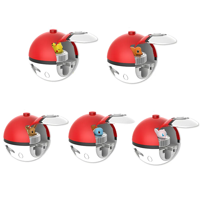 Pokemon toupie balle jouet figurine originale Pikachu Charmander écureuil Mew Eevee boîte gyroscope spin bataille jeu poke enfant