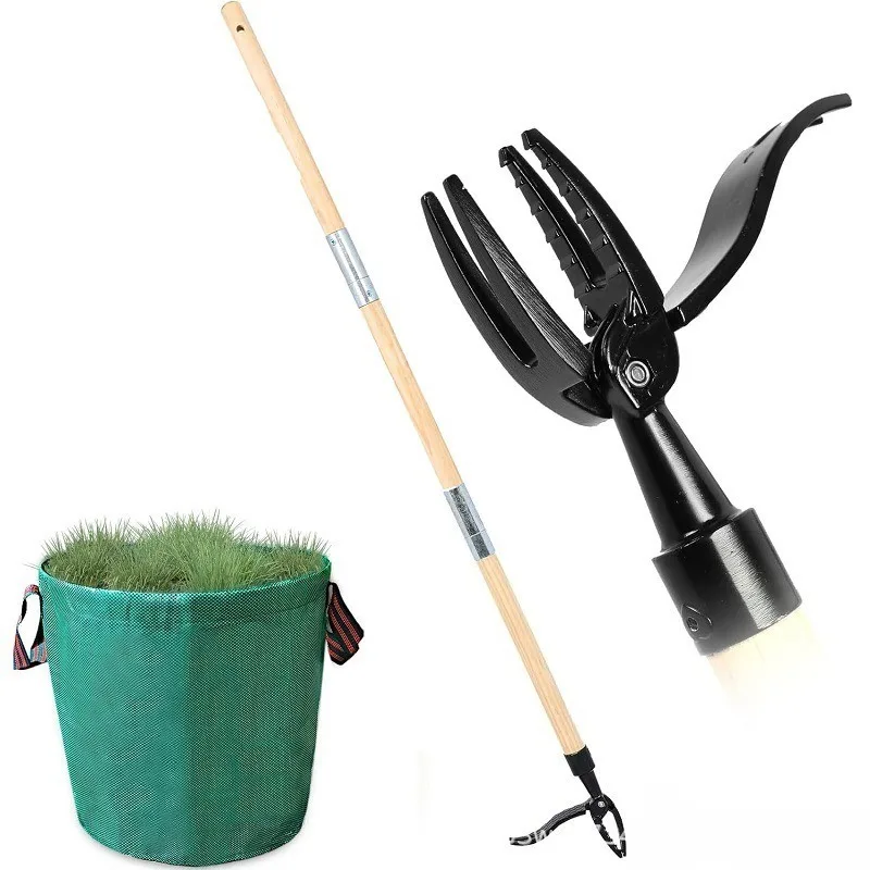 Outil d'extraction de mauvaises herbes sur pied, dissolvant de mauvaises herbes réglable de 45 pouces, extracteur de mauvaises herbes sans courbure pour pelouse de jardin, désherbeur Vertical Durable