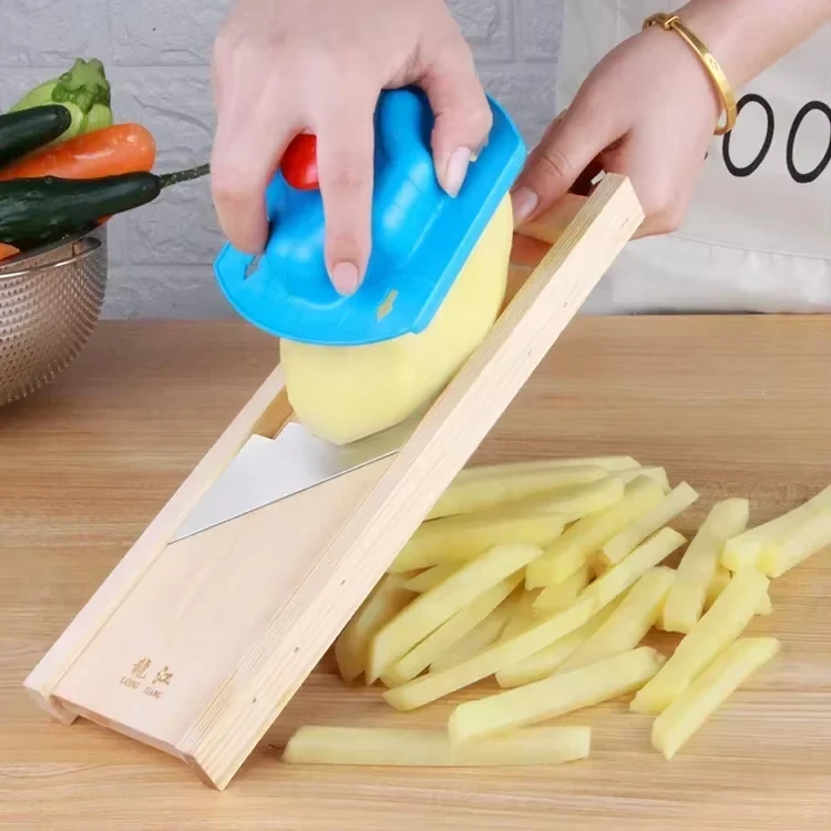 Coupe-légumes lame en acier inoxydable hachoir manuel concombre pomme de terre carotte trancheuse râpe ondulée
