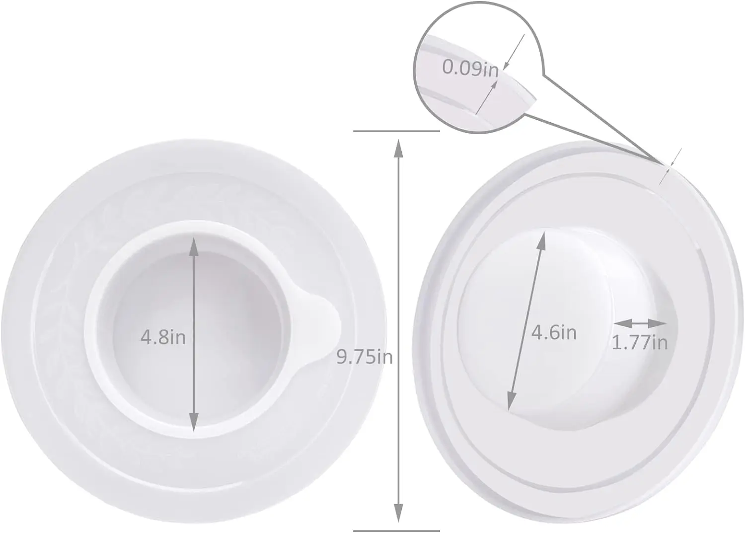 Couvercles de bol en acier inoxydable
