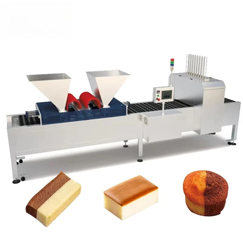 Machine à gâteaux automatique, ligne de Production de gâteaux, Machine de fabrication de gâteaux avec four, meilleure vente