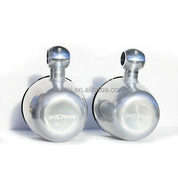 Paire de dosettes de haut-parleurs étanches marines en aluminium anodisé Dolphin de 5,25 pouces