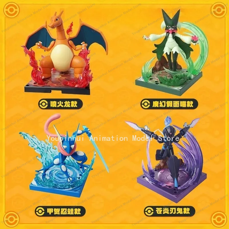 Blokees modèle Pokemon jouets modèle d'assemblage Meowscarada Ceruledge Charizard Greninja Kits de Robot à collectionner modèles enfants cadeau