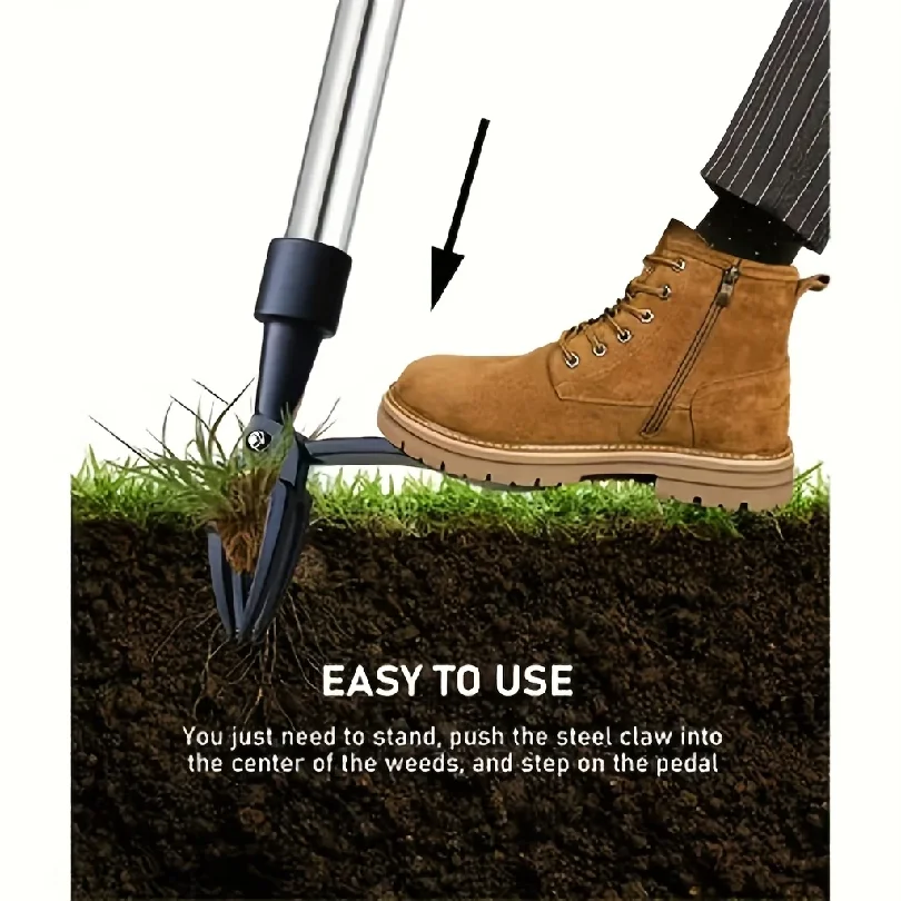 1 pièce Tête d'outil de désherbage à 4 griffes - Extracteur de racines professionnel pour les mauvaises herbes tenaces du jardin, solution ergonomique pour l'entretien des espaces verts