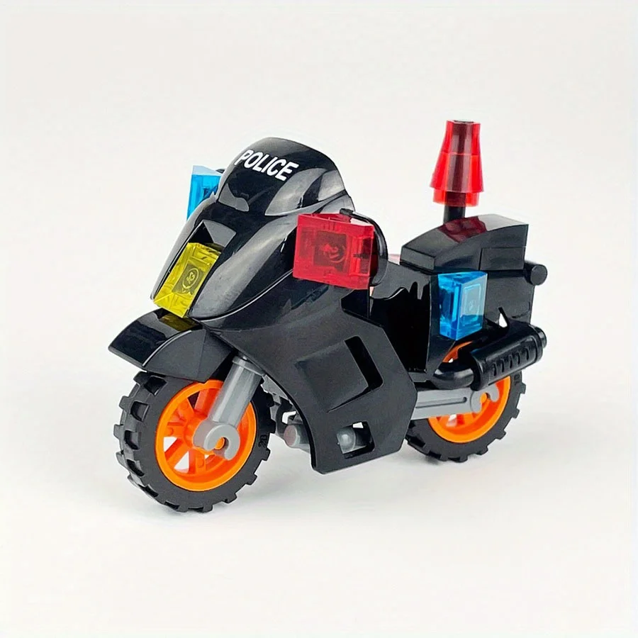 1 Pc ville Police SWAT moto modèle blocs de construction bricolage modèle blocs de construction briques jouets pour enfants 6 +