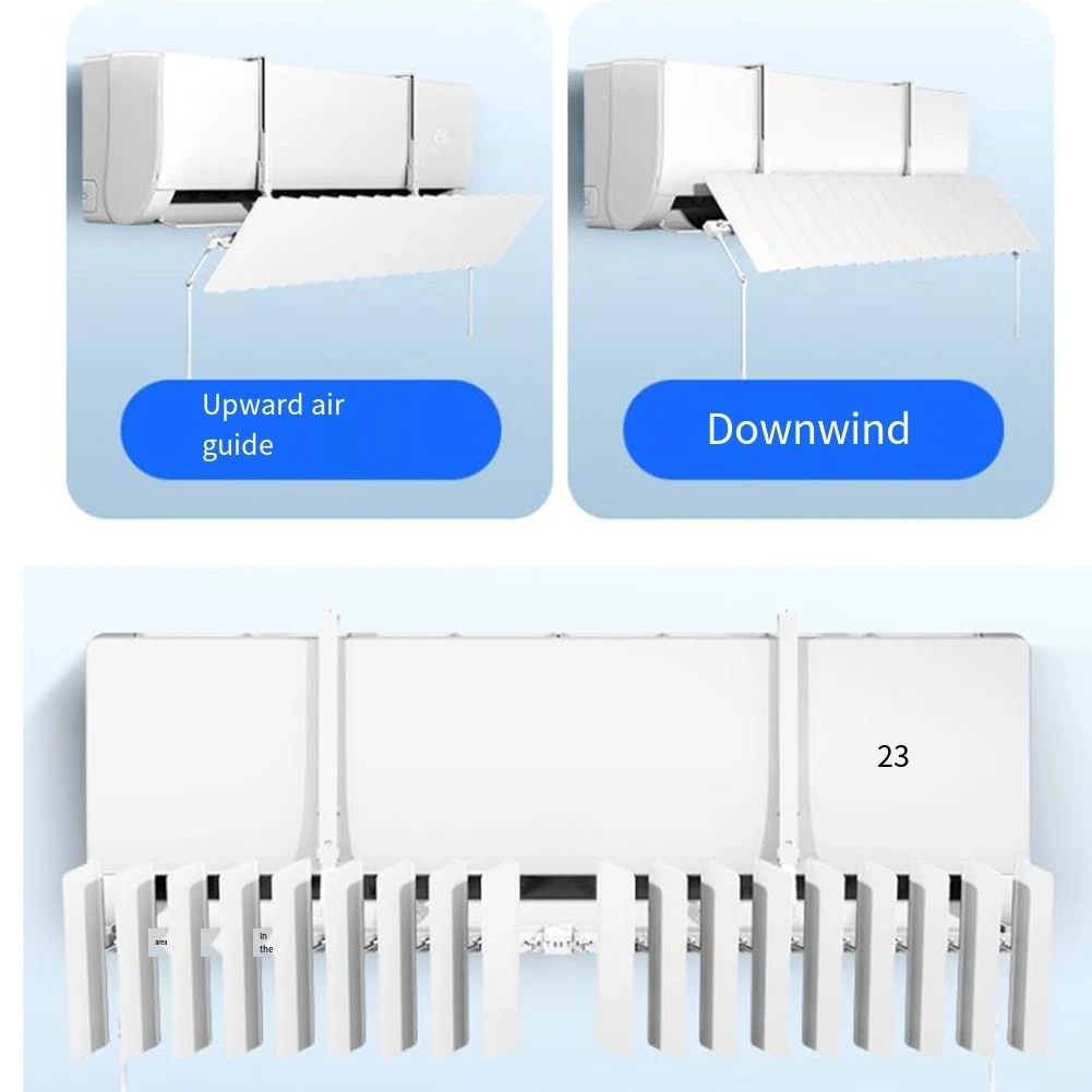 Déflecteur de climatisation à ailettes réglables pour le contrôle de la direction et de la température de l'air, installation facile