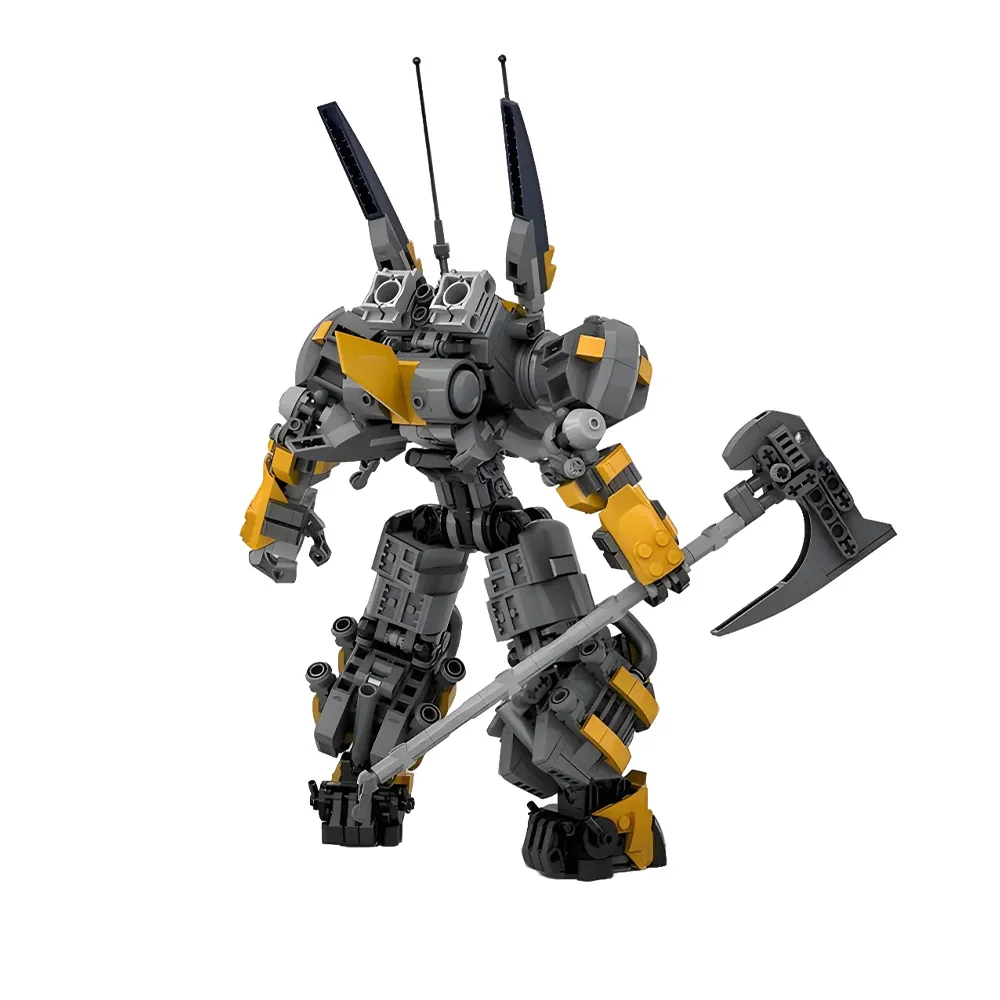 Modèle de robot MOC Raider en blocs de construction, Robot de soutien armé des Guerres du Futur, Briques de construction créatives, Jouets d'assemblage DIY pour enfants, Cadeaux d'anniversaire