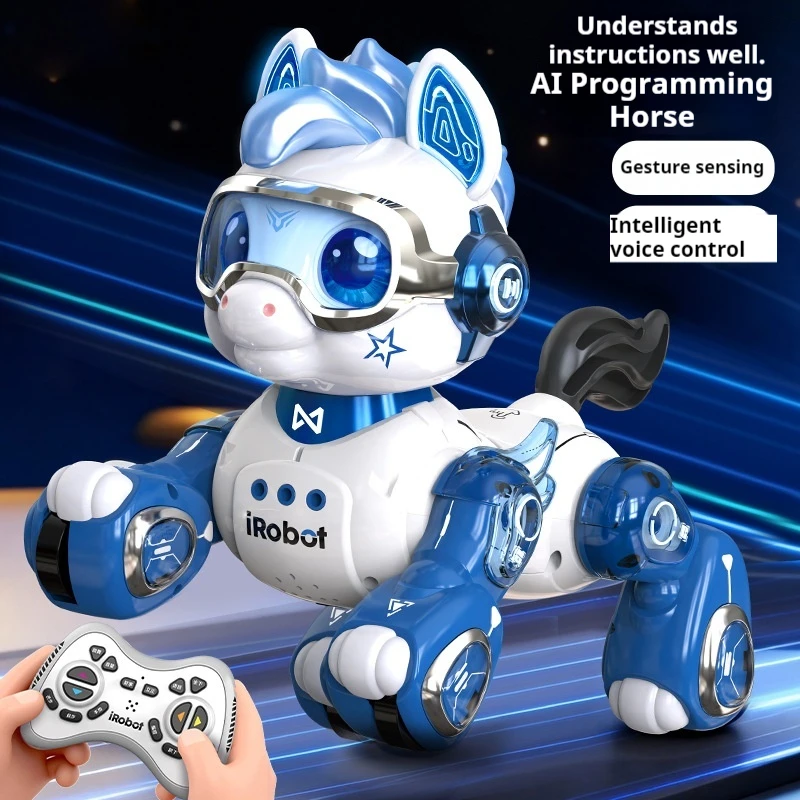 Cheval robotique bionique intelligent AI, programmable, télécommandé, activé par la voix, détection de geste, robot électrique, jouet d'accompagnement pour animaux de compagnie
