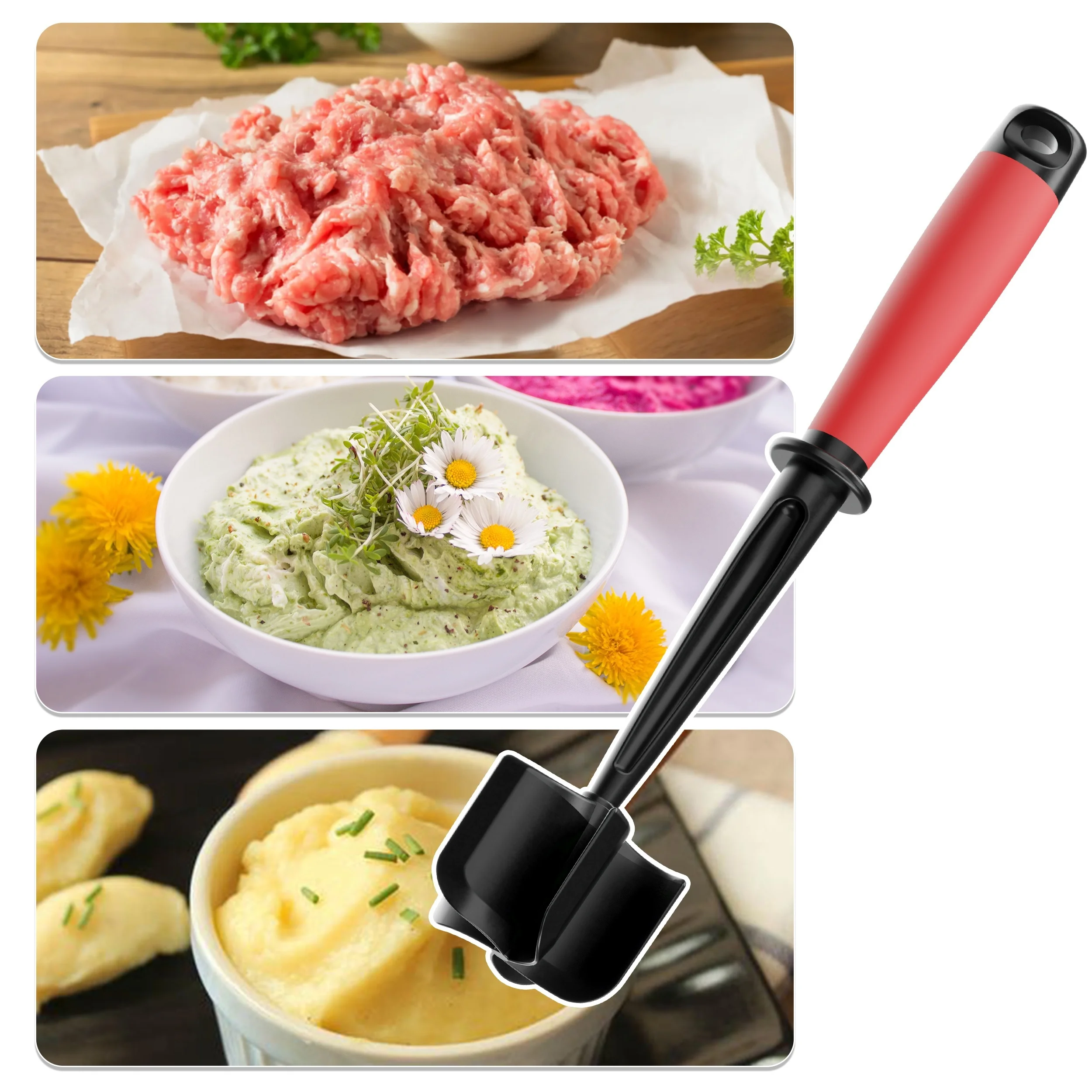 Hachoir à viande et broyeur | 5 lames robustes pour hamburgers/marrons cachés | Antiadhésif lavable au lave-vaisselle