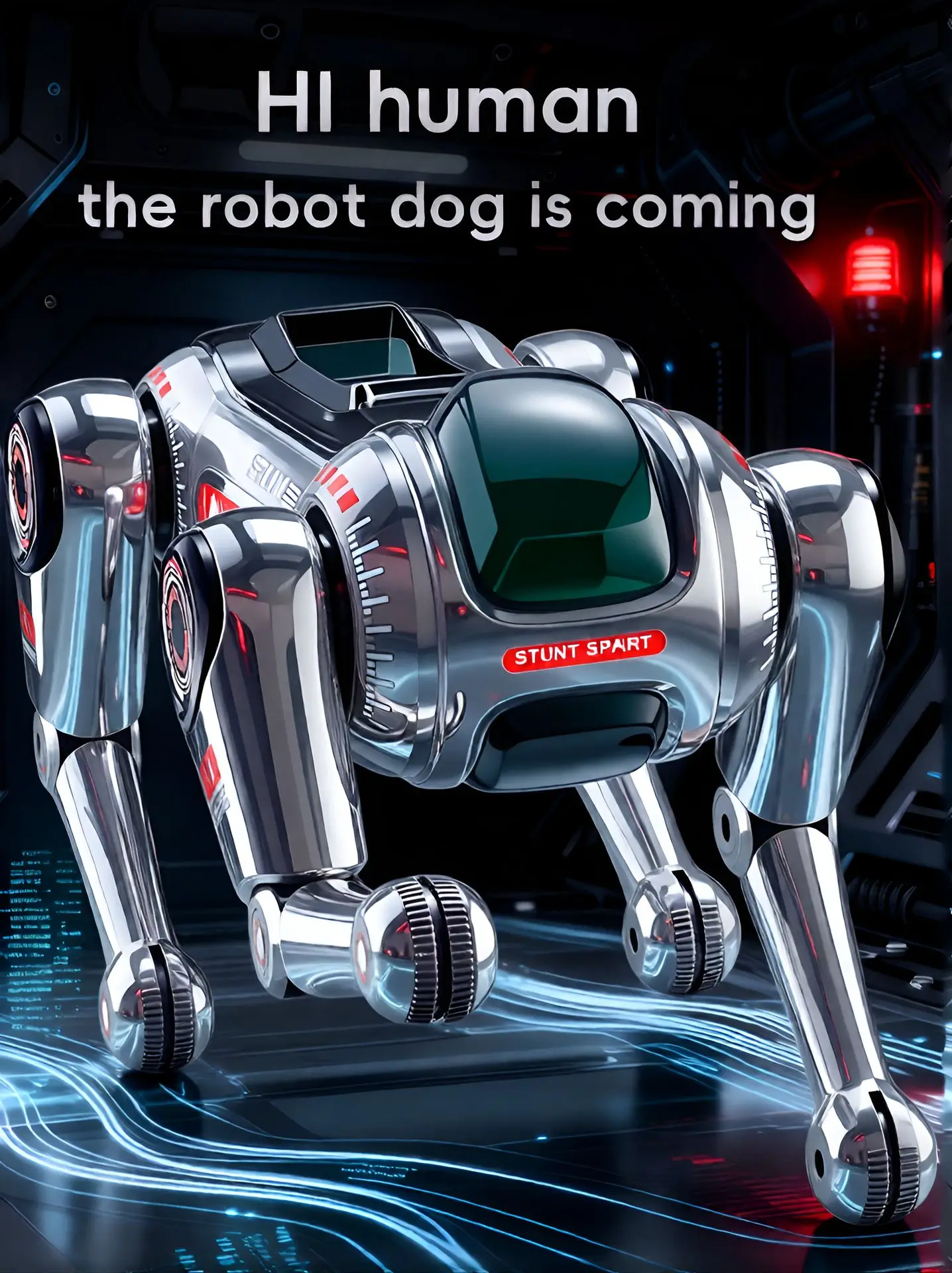 Teeggi Chien Robot Multifonction RC Électrique Intelligent Jouet Éducatif Bionique pour Enfants Cadeau