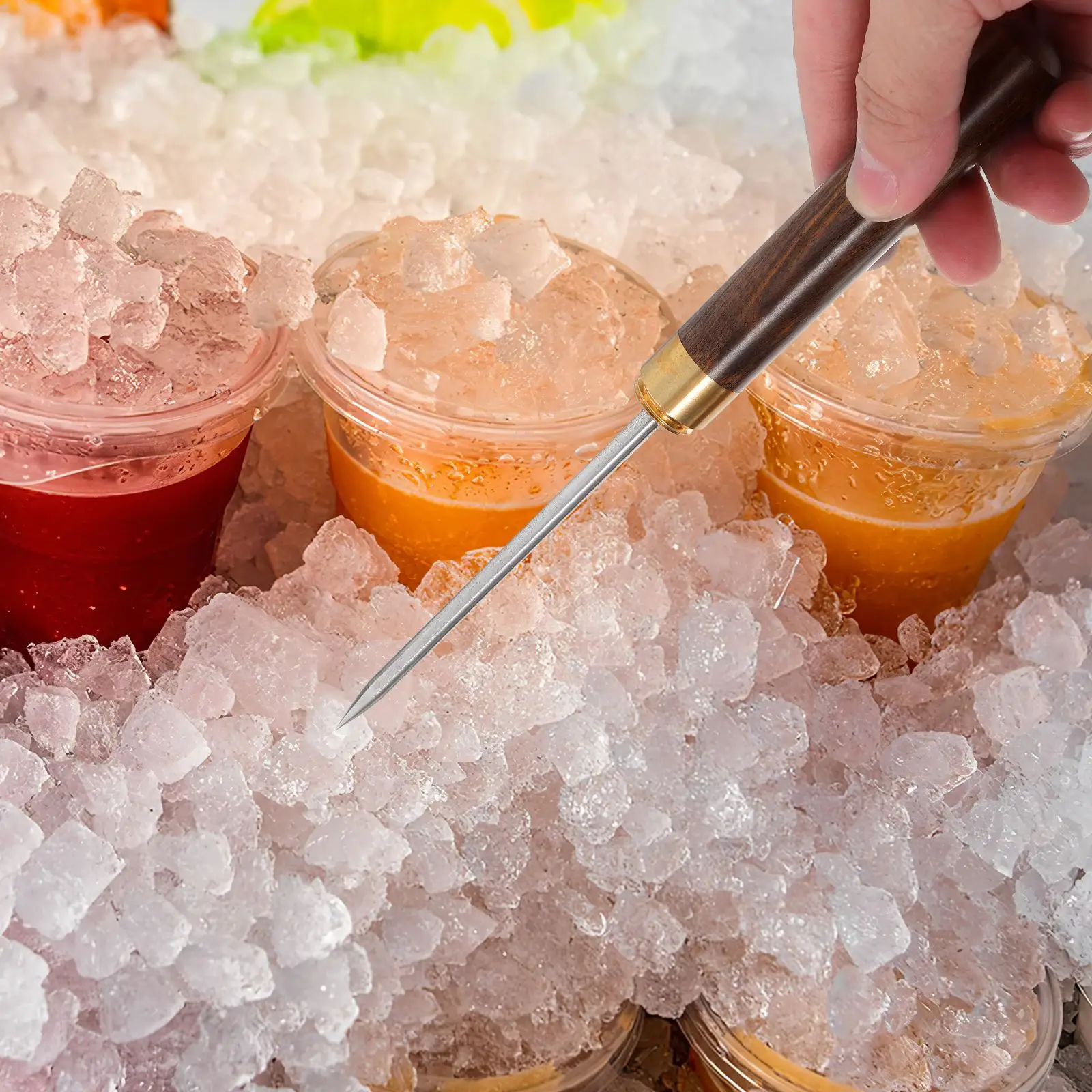 Pic à Glace en Acier Inoxydable avec Ciseau à Glace