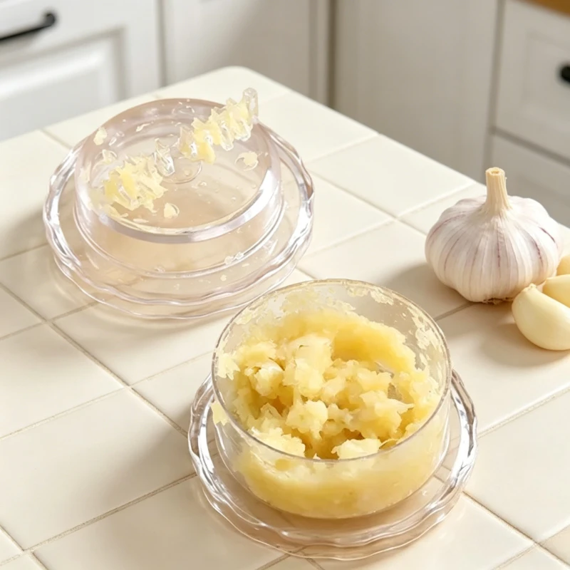 Hachoir Manuel Multifonctionnel pour Ail, Purée d'Ail, Pâte d'Ail, Broyeur de Gingembre, Hachoir à Ail, Outil de Cuisine