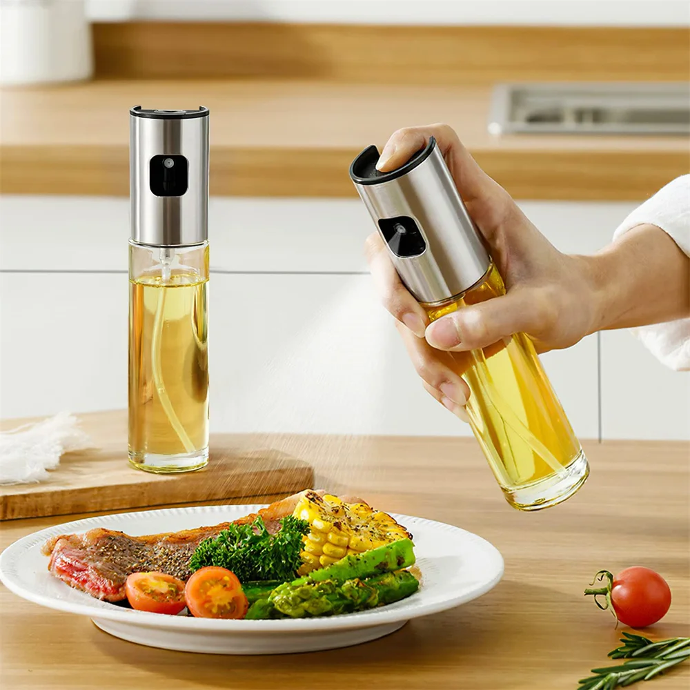 Pulvérisateur à huile en verre pour la cuisson Olive Mister Spray pour salade BBQ Cuisine