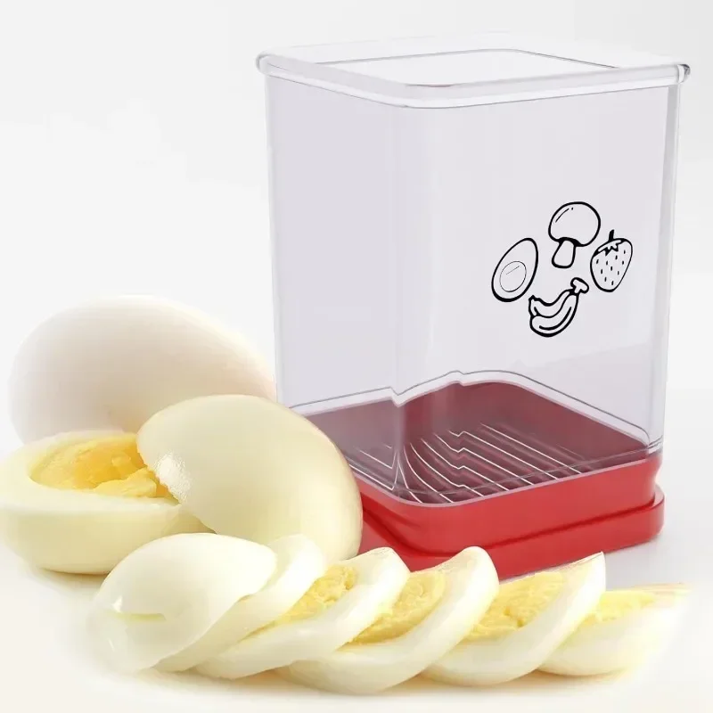 Coupe-fraises - Trancheuse à fruits avec récipient - Hachoir à aliments souple professionnel - Gadget de découpe