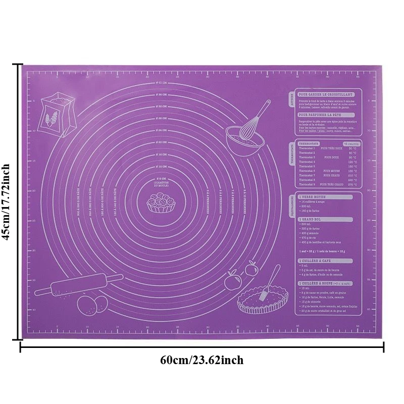 Tapis de pâtisserie en Silicone antidérapant