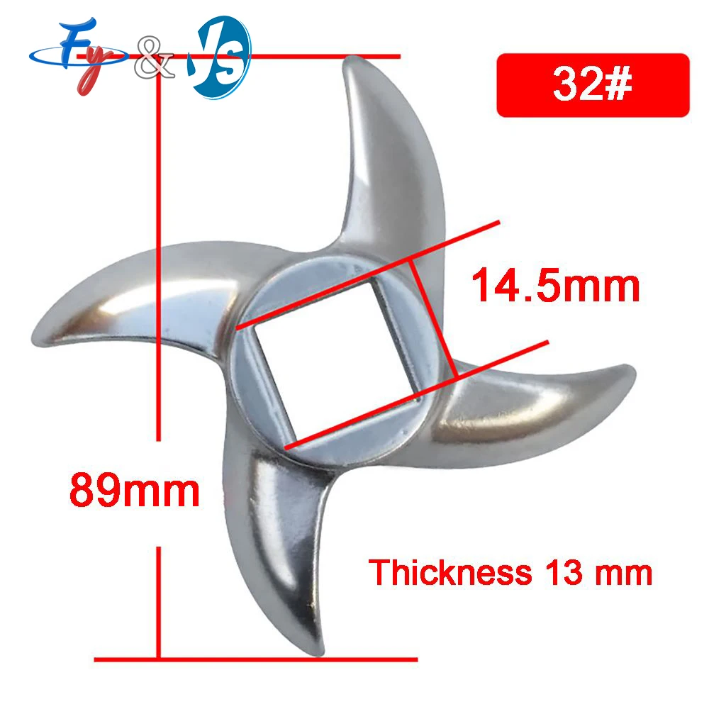 Accessoires professionnels pour hachoir à viande – Lames à dos croisé et tortue (Type 5-32) pour le traitement et le broyage des aliments