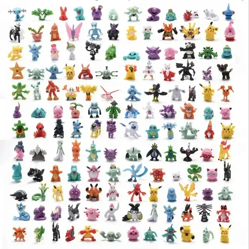 Pokemon Pokeball avec Figurines d'Action pour Enfants, Modèle Mignon, Collection de Jouets, Cadeaux de Noël, 7cm