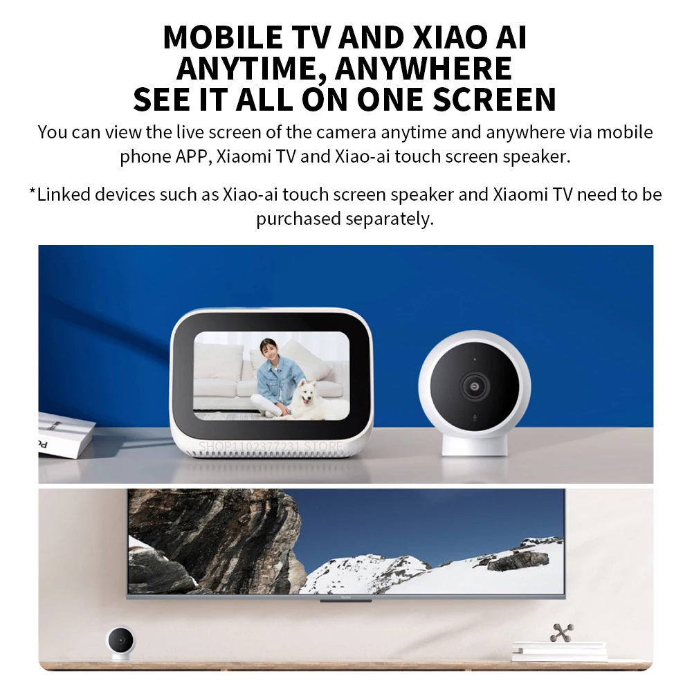XIAOMI caméra IP intelligente édition Standard 2K HD Vision nocturne infrarouge CCTV interphone vocal AI alarme Base magnétique maison WiFi Videcam