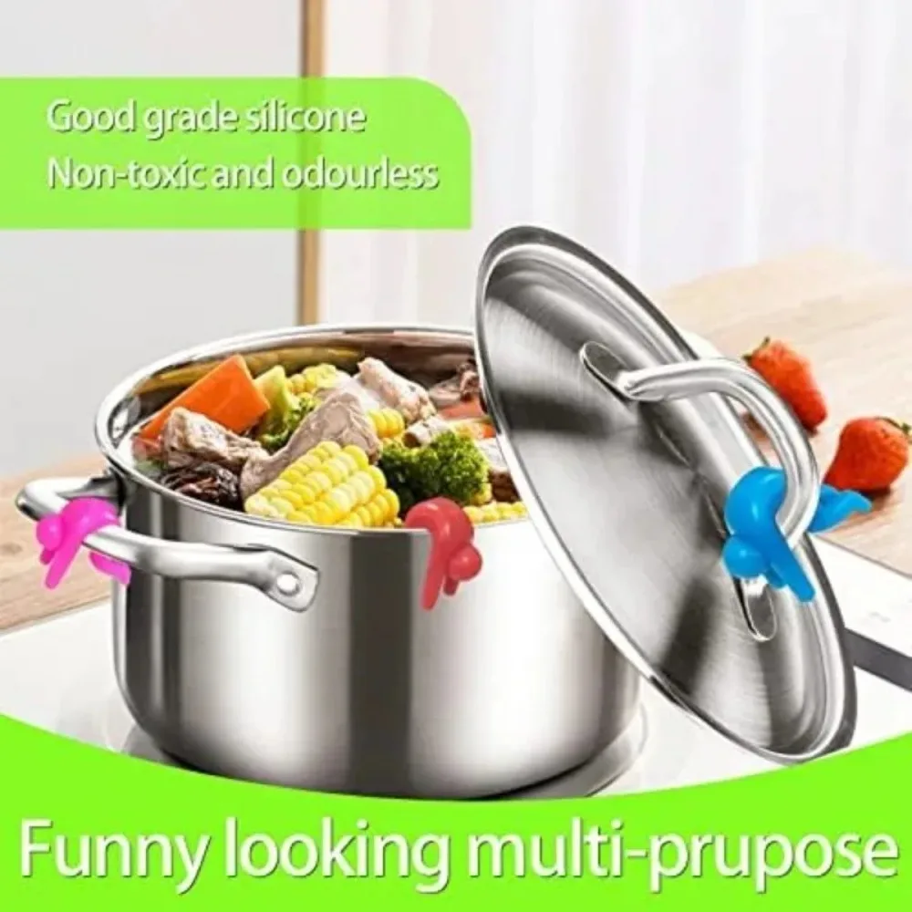Lot de 6 supports anti-débordement pour couvercles de casseroles