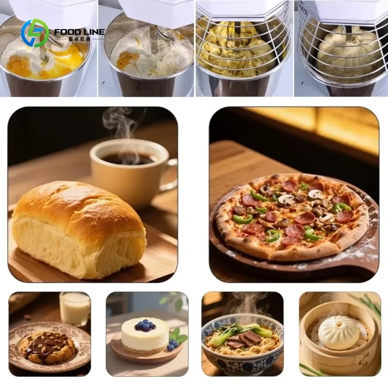 Mélangeur de pâte à pizza automatique à fonctionnement simple avec moteur en acier inoxydable