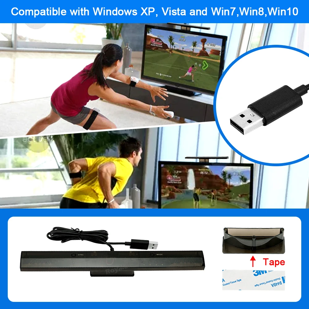 Capteur sans fil pour Mayflash W010, barre dauphin, Bluetooth, Compatible avec Wii Remote Plus et Support PC, fonctions de capteur G, nouveau