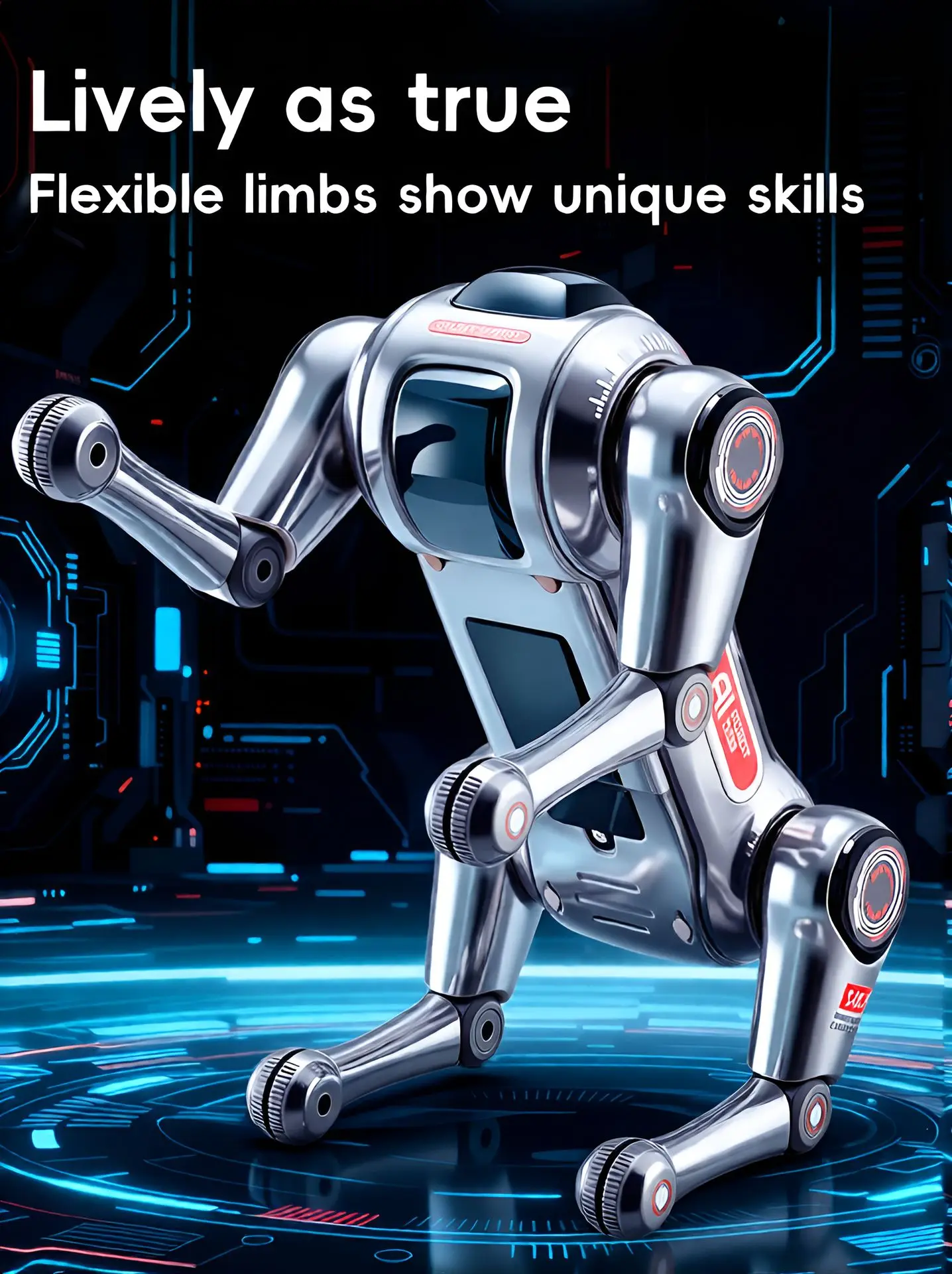 Teeggi Chien Robot Multifonction RC Électrique Intelligent Jouet Éducatif Bionique pour Enfants Cadeau