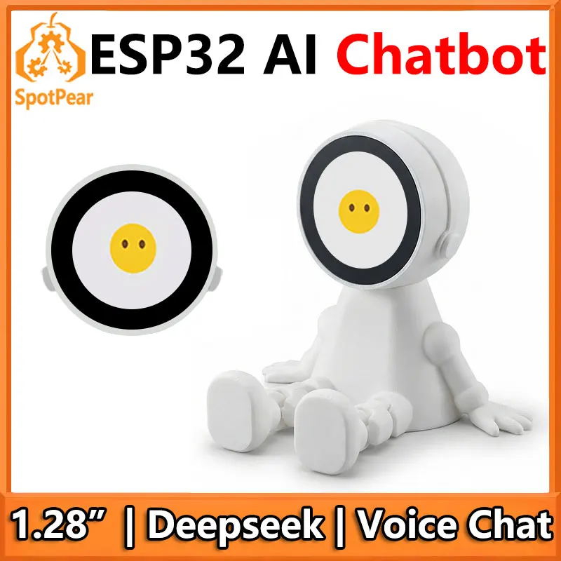 Robot de chat vocal IA ESP32 avec carte de développement et écran LCD rond de 1,28 pouce Deepseek