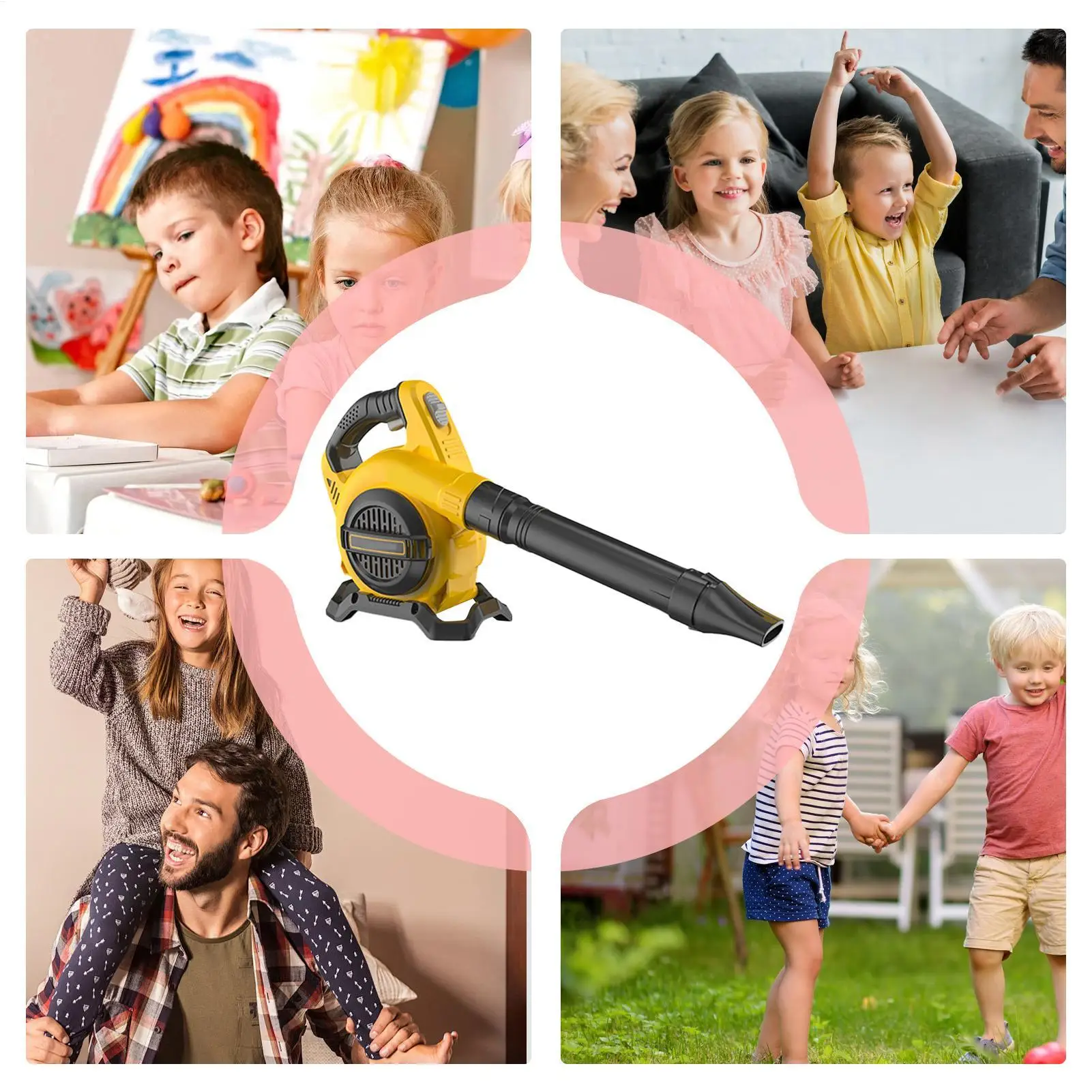 Souffleur de feuilles à piles pour enfants, aspirateur sans fil, collecteur de poussière de feuilles de jardin, collecteur d'ordinateur, souffleur d'air électrique