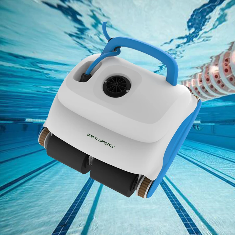 Nettoyeur de piscine Robot avec câble de 30m, fonction d'escalade, télécommande, haute efficacité pour grande piscine intérieure et extérieure, nouveau