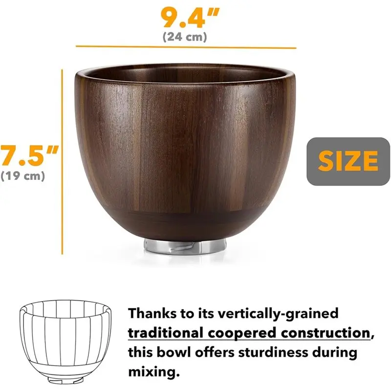 Support en bois d'acacia pour bols mélangeurs - Pour KitchenAid 4