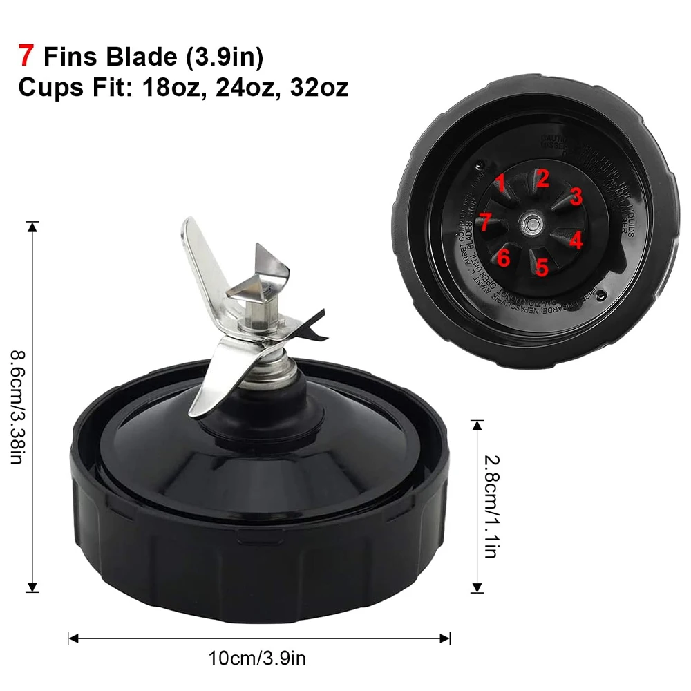Pour Nutri Ninja Auto iQ BL480 BL481 BL482-30 BL487 mélangeur presse-agrumes 7 ailerons extracteur lame inférieure