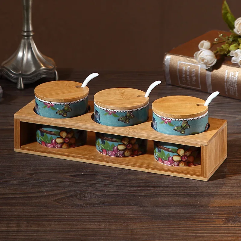 coffret d'assaisonnement en céramique de cuisine